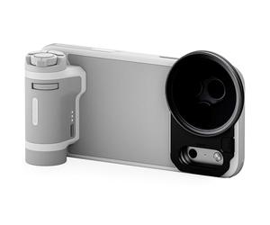 TILTA Khronos TKL-IP17-PMB-LG - Étui de téléphone compatible avec iPhone 17 Pro Max avec poignée de contrôle Lite, filtre ND et plaque arrière magnétique - Gris clair