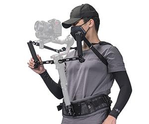 TILTA Système de Support de cardan léger à Double poignée pour DJI RS2, RSC2, RS3 et RS3 Pro, avec Gilet de Support de cardan et Support à Double poignée GSS-T04-DHB2