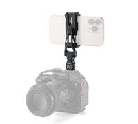 TILTA TA-PMB5-1420K-B Support de trépied pour téléphone portable avec adaptateur 1/4"-20, support rotatif pour téléphone portable, rotation à 360°, réglage de 75 à 95 mm, noir