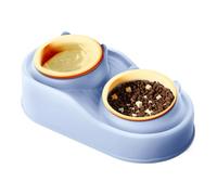 Tilted Cat Food Bowls, Raised Pet Food Bowls, Anti Vomiting Pet Bowls, Double Pet Dishes, Pets Supplies Anti Vomiting Pet Double Bowls for Small Medium Large Size Dogs Cats Puppy