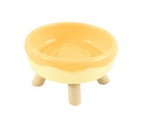 Tilted Elevated Cat Bowl, Donut Design Raised Food & Water Dish, Backflow Prevention, Anti-Slip Base, Single Pet Feeder, Crafted from PP Material, 5.63x5.63x3.35inches
