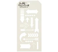 Tim Holtz Art Gone Wild Pochoir en Plastique Motif flèches