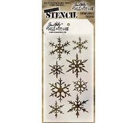 Tim Holtz Art Gone Wild Pochoir en Plastique pour napperon, 10,5 x 21,6 cm, Blanc