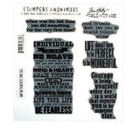 Tim Holtz Ensembles des tampons de Cling, Outils de Tampon en Caoutchouc Anonymous Artful