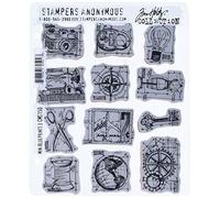 Tim Holtz Ensembles des tampons de Cling, Outils de Tampon en Caoutchouc Anonymous Artful