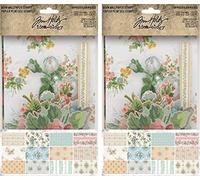 Tim Holtz Idea-Ology 2021 Lot de 2 paquets de papier peint usé