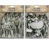 Tim Holtz Idea-Ology 2021 Lot de 2 poupées en papier