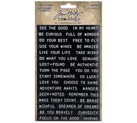 Tim Holtz Idea-Ology, étiquettes autocollantes pensées, 94229, multi