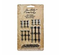 Tim Holtz Idea-ology Lot de 4 toupies de Jeu avec Attaches de 0,75 à 5,7 cm 2 - Nickel/Laiton Antique et cuivre, Argent, Bronze, étain