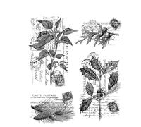 Tim Holtz Tampons étirables 17,8 x 21,6 cm Collage festif