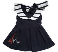 TIM POUCE Robe Paris Eiffel en Coton Bleu Marine avec Un Grand col Mariniere et Un Bandeau Assorti (12 Mois, 12_Months)
