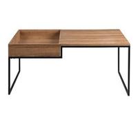 Tim - table basse - effet bois et métal noir - 105 cm - style industriel - Bois