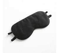 Tim&Tina Masque de sommeil confortable 100 % soie super doux pour les yeux bloque la lumière pour dormir, travail de nuit, sieste avec pochette de transport et sangle réglable (noir - deux sangles)