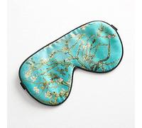 Tim & Tina Masque de sommeil en soie pour homme et femme - Masque confortable avec sangle réglable pour voyage, yoga, sieste, travail (fleur verte)