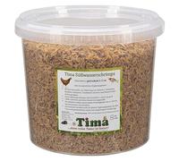 Tima Crevettes d'eau douce séchées 1 kg (crevettes) 1-2 cm dans un seau pratique avec couvercle