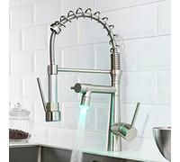 TIMACO Robinet de cuisine avec ressort en spirale robinet et douchette extensible à 360° Pivotant