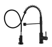 TIMACO Robinet de cuisine haute pression noir avec douchette extractible, mitigeur d'évier (derniers designs américains)