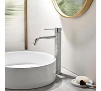 TIMACO Robinet de lavabo chromé Robinet de salle de bain Mitigeur monocommande Robinet de salle de bain Lavabo Salle de bain Eau froide et chaude