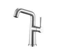 TIMACO Robinet de salle de bain - Mitigeur de lavabo monocommande - En nickel brossé - Eau froide et chaude disponible