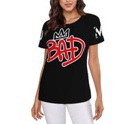 Timbaillery Michael King Jackson T-shirt pour femme Classcal Pop Icon T-shirt manches courtes imprimé graphique Hip Hop T-shirts pour fans Cadeau, In-4, M