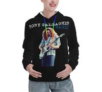 Timbaillery Rory Singer Gallagher Sweat à capuche pour femme - Décontracté à manches longues - Cadeau de fan de musique rock vintage - Pull chaud pour concerts, streetwear et style quotidien, En 1, L