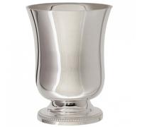 Timbale à pied Perles personnalisable (métal argenté) dans son coffret