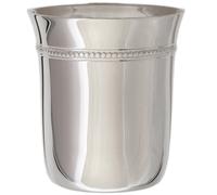 Timbale Perles B en métal argenté dans son coffret (personnalisable)