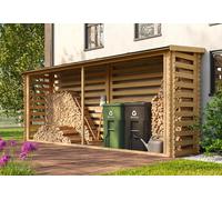 TIMBELA M203 Abri à bûches - H199 x l112 x L450 cm/ 4m2