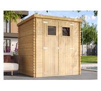 Abri de jardin en bois - TIMBELA - M309 - H200 x 204 x 204 cm - Ep. 19 mm - Pin / épicéa