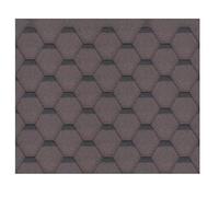 TIMBELA Bardeaux bitumineux Hexagonal Rock H-Brown, Couleur Marron - Bitume toiture