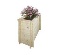 TIMBELA Carre Potager Exterieur Bois - Jardinieres Exterieur pour Jardin, Balcon, Terrasse - pour Fleurs, Herbes aromatiques, Légumes- Bois Massif pin/épicéa 28 mm, 78x38xH57 cm, M612