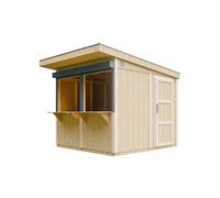 Timbela Kiosque commercial bois traité 6 m² - Stand de vente marchés M950 - M950