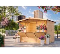 Kiosque en bois TIMBELA M150A - 6,03 m² - H232x336x263 cm - Pin/épicéa