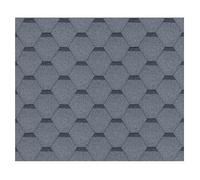 TIMBELA Lot de bardeaux bitumineux Hexagonal Rock H367GREY, Couleur Gris - Bitume toiture M367 pour Chalet de Jardin