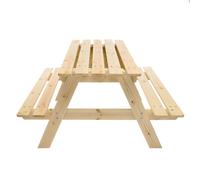 TIMBERA M010-1 Table et Chaise Enfant pour Le Jardin - Salon de Jardin avec Boîte de Rangement - 90x90xH50 cm pour l'Extérieur ou à l'Intérieur