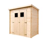 Abri de Jardin en Bois avec Sol TRAITÉ TIMBELA M311+M311G - Stockage extérieur l204xL142xH200cm//2.22m2- Petit abri à Outils, Local à vélos - Toit imperméable, fenêtres