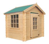 Maison en bois pour enfants - Toit vert - 111x113xH121cm / 0.9 m2 - SANS PLANCHER - Timbela M570Z-1
