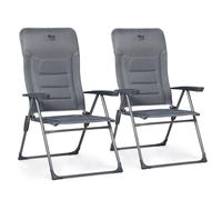 TIMBER RIDGE Chaise de Jardin Pliante Alu Dossier Inclinable 7 Positions