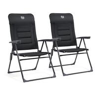 TIMBER RIDGE Lot de 2 Chaise de Jardin Exterieur Pliante en Aluminium Fauteuil Relax Jardin Pliable Luxueux Dossier Inclinable sur 7 Positions