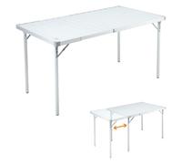 TIMBER RIDGE Mesa de Camping Plegable 94/129 × 70 cm Extensible Mesa Plegable para 4 Personas Mesa Extensible Portátil para Picnic Camping Jardín Exterior