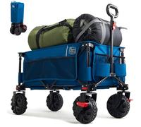 TIMBER RIDGE XXL Chariot de Plage Pliable Roues Tout Terrain avec Frein