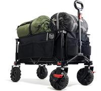 TIMBER RIDGE XXL Chariot de Plage Pliable Roues Tout Terrain avec Frein