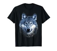 Timber Wolf Visage Portrait Détressed Graphisme Art Design T-Shirt