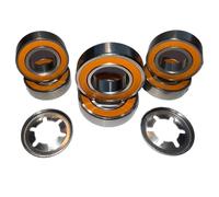 TIMBERA Kit de réparation de roulements à billes hybrides céramiques (8-Pack) - Compatible avec les roues avant et l’axe de moteur de coupe Husqvarna Automower - Modèles : 440, 450, 520, 550 EPOS