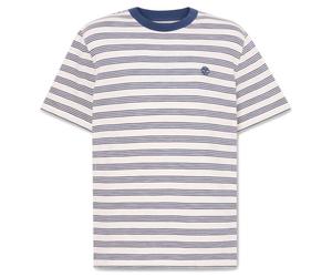 Timberland - 4 Rows Striped S/S Tee - T-shirt - M - vintage white / oceana yd