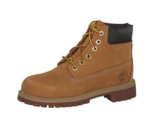 Timberland 6 in Premium Waterproof, Bottes & Bottines Classiques Mixte Enfant, Jaune (Wheat Nubuck), 33 EU