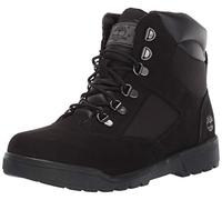 Timberland 6-inch Leather and Fabric Field Boot (Toddler/Little Kid/Big Kid),Black Nubuck,5 M US Big Kid