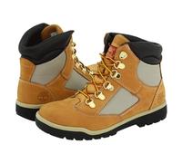 Timberland 6-inch Leather and Fabric Field Boot (Toddler/Little Kid/Big Kid),Wheat Nubuck,5 M US Big Kid