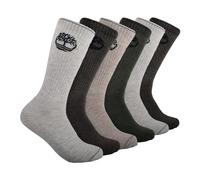 Timberland Paires de Chaussettes Crew, Flocons d'avoine bruyère (Lot de 6), L Homme