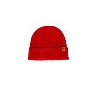 Timberland - Bonnet homme côtelé avec étiquette logo, rouge, Taille Unique
